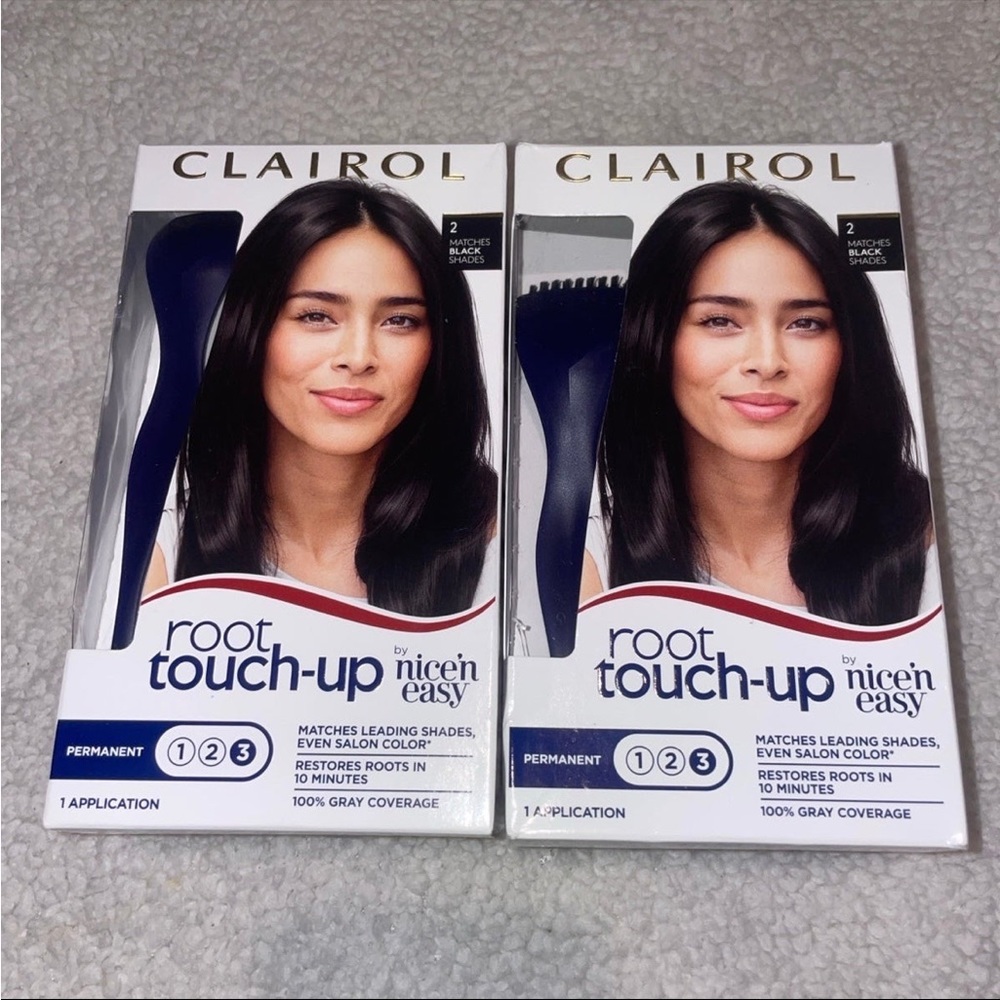 Clairol root touch up by nice n easy 2 black